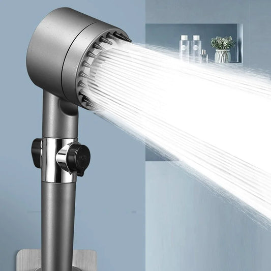 Adjustable Supercharged Shower Head with Hose